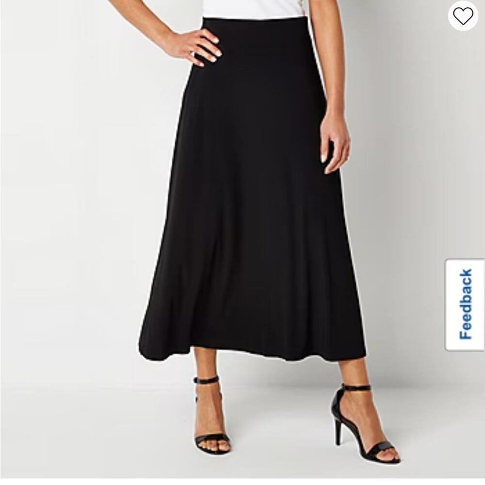 Max Studio Pull-on Black Velvet Skirt Small